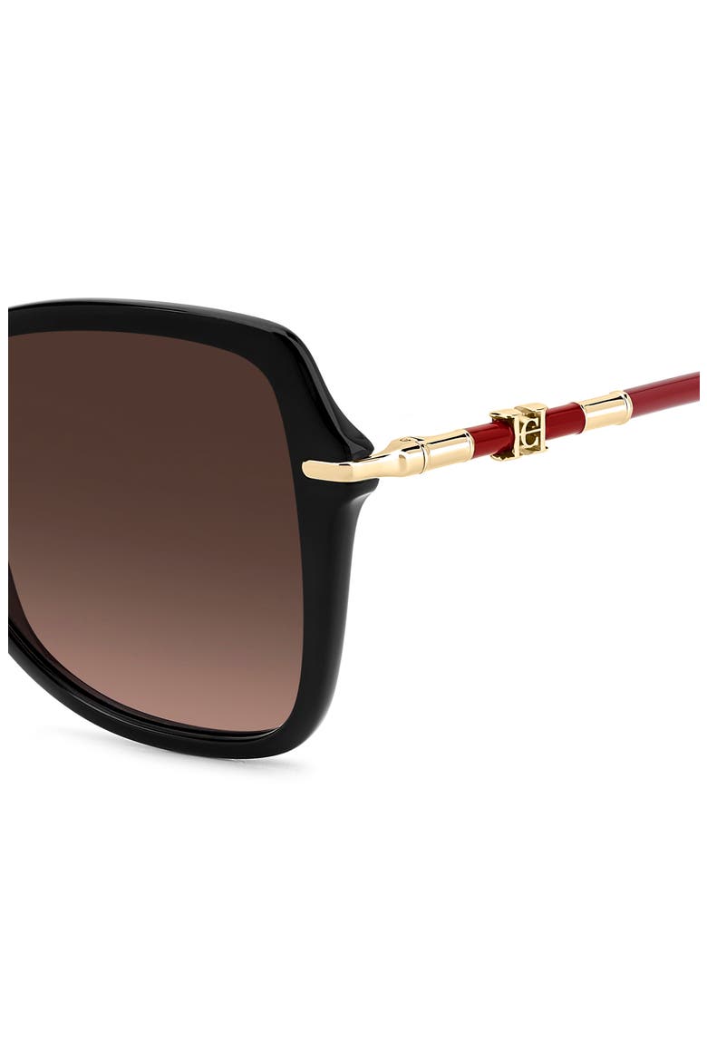 Her 56mm Gradient Butterfly Sunglasses, Alternate, color, BLACK PINK/ BROWN SF