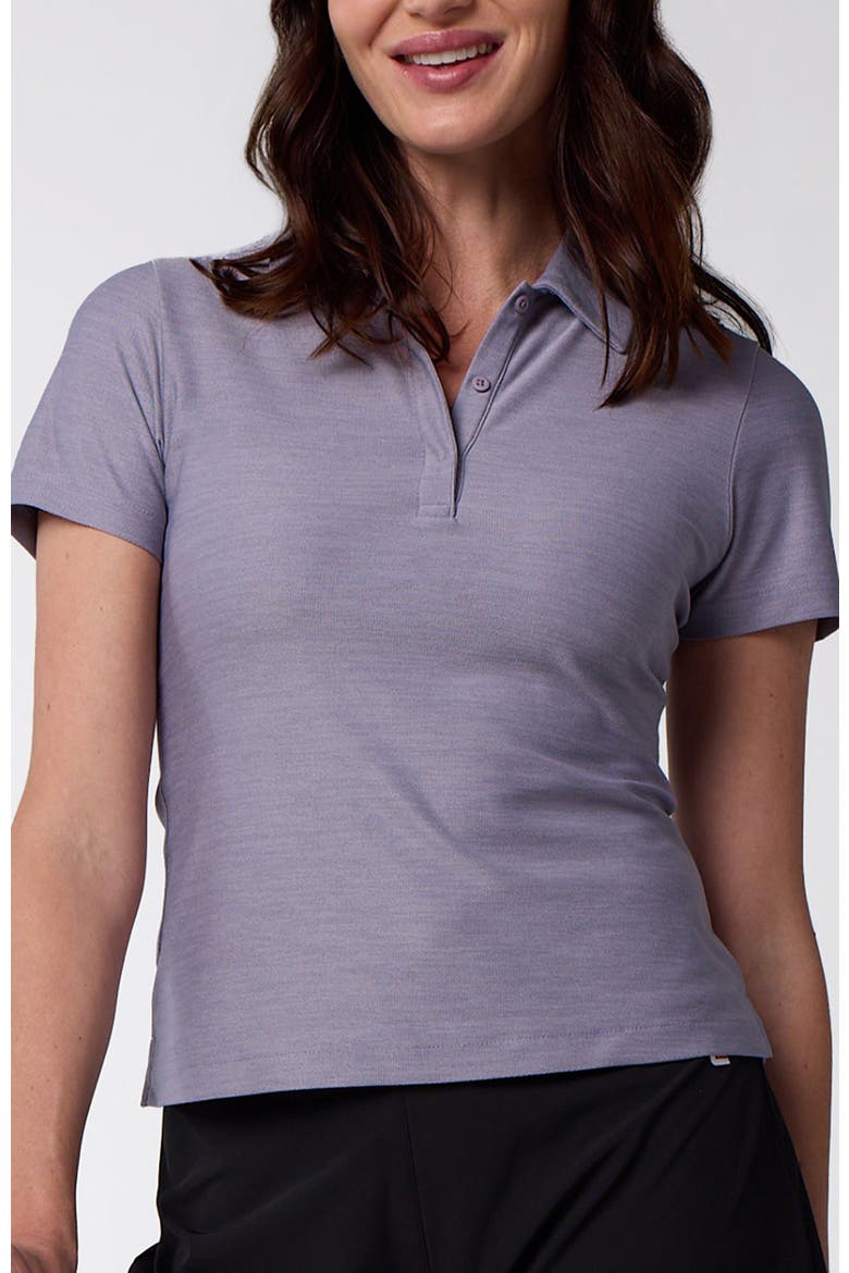 Women's Cross-Sport Tech Pique Polo, Alternate, color, Purple Ash