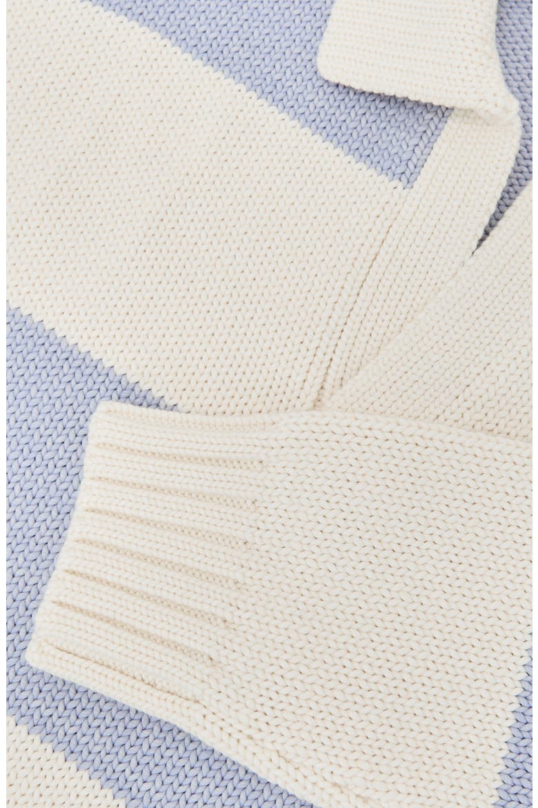 Winger Johnny Collar Sweater, Alternate, color, WHITE/ SOFT BLUE