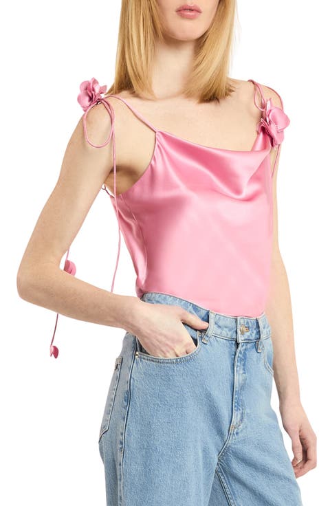 Marta Trailing Flower Silk Camisole