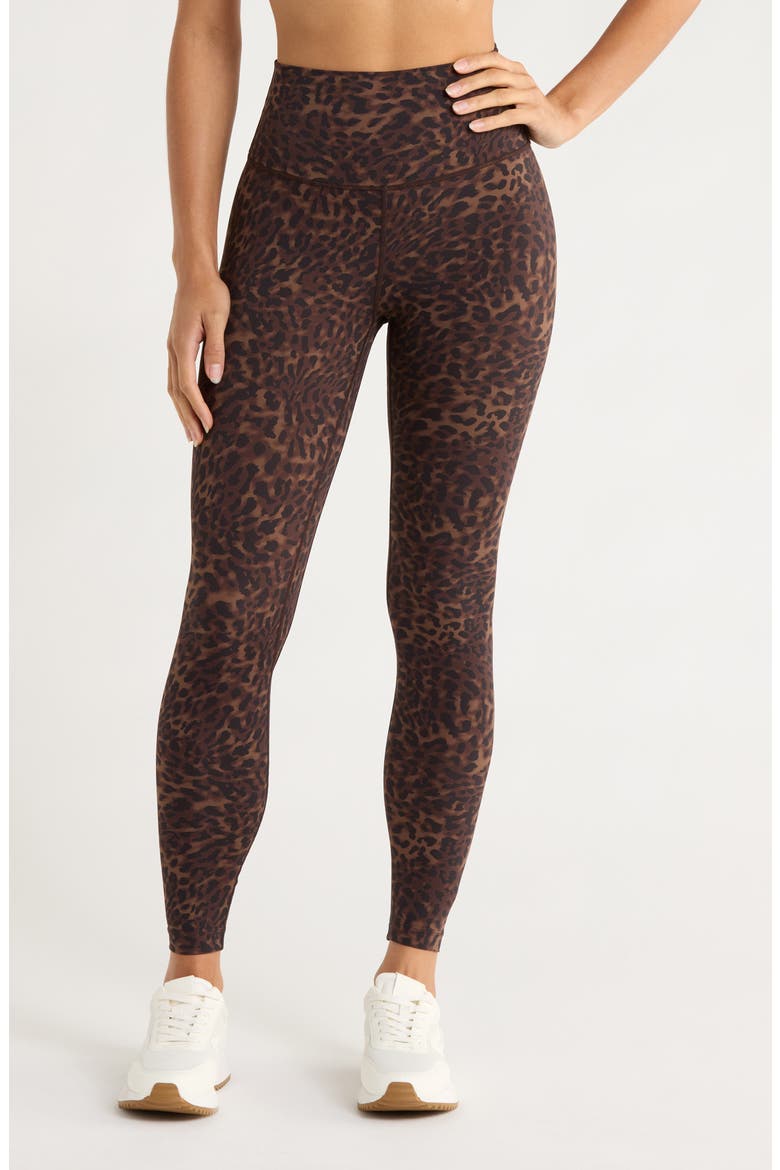 Print Sculpt Leggings, Main, color, CARIBOU LEOPARD
