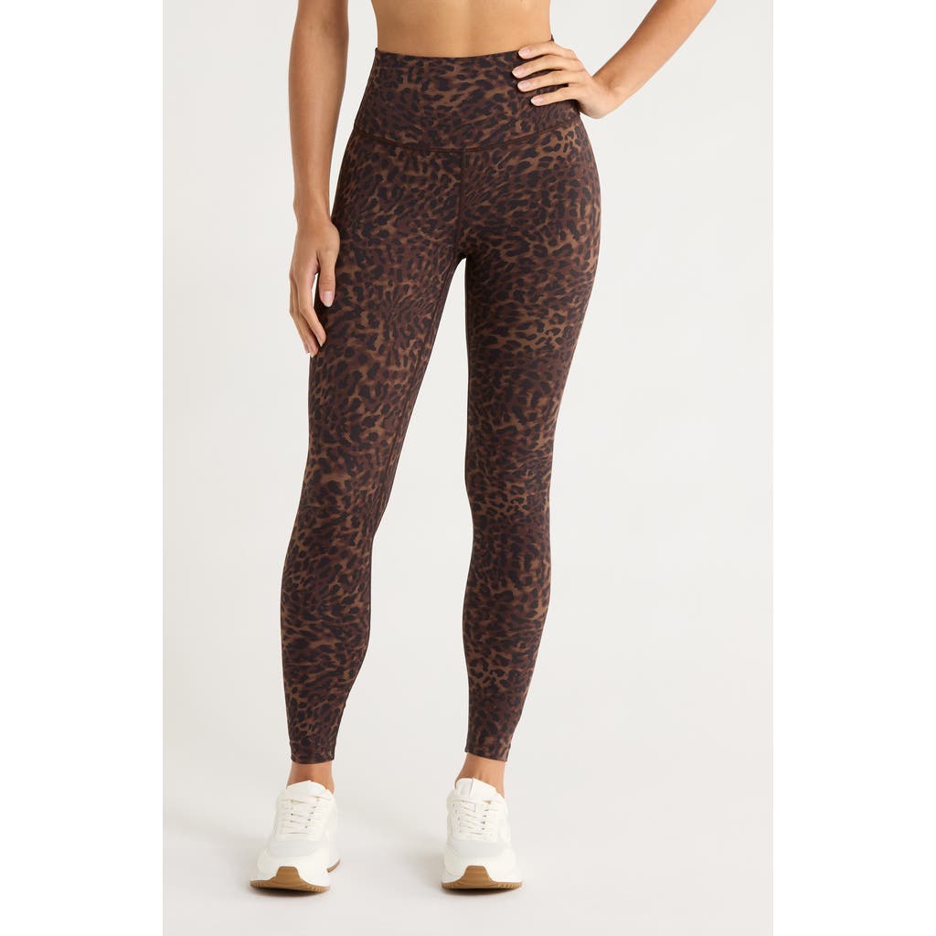 Mpg Print Sculpt Leggings In Brown