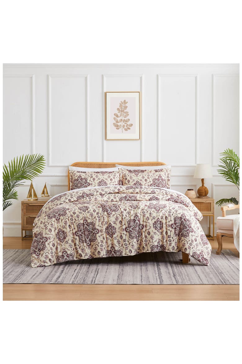 Persia Duvet Cover Set, Main, color, EGGPLANT