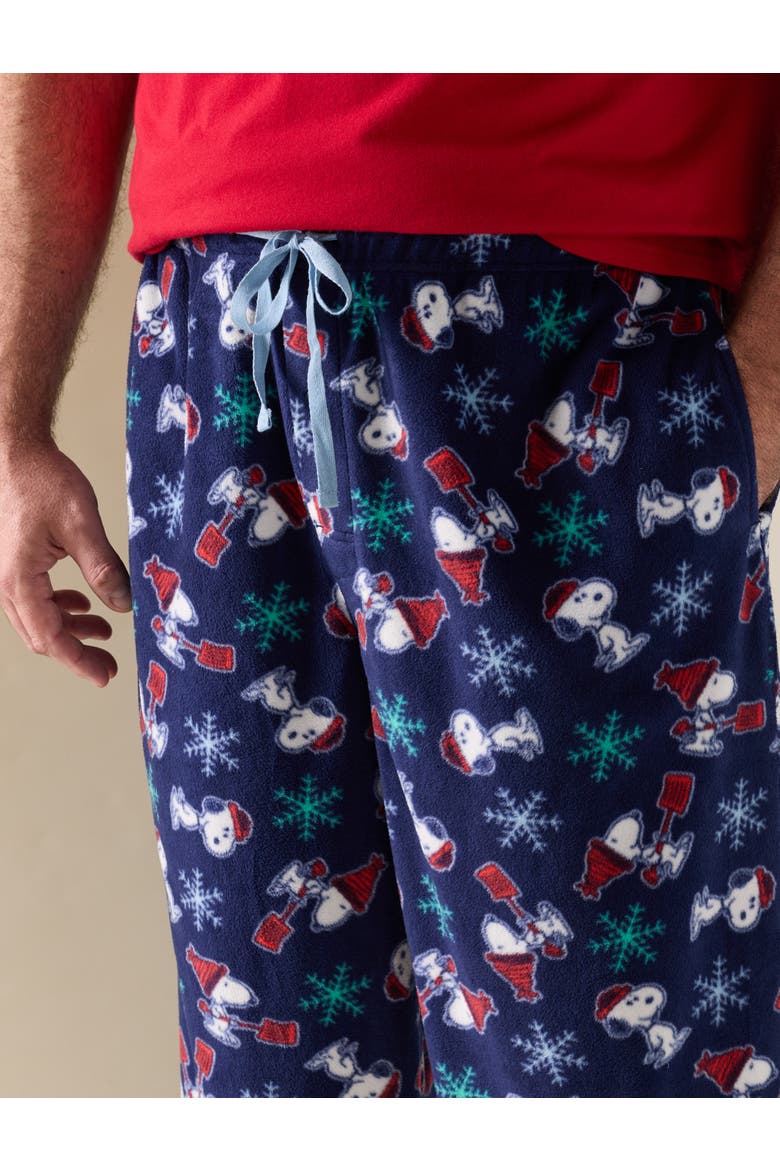 Big & Tall MJC Snoopy Let It Snow Fleece Lounge Pants, Alternate, color, BLUE