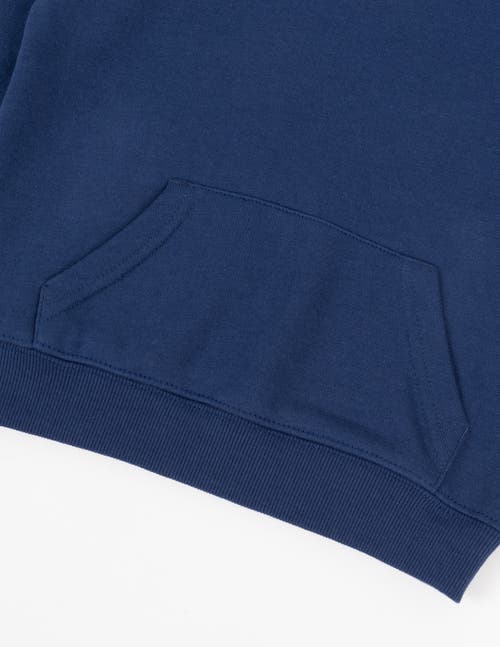 Leveret Kids Pullover Hoodie, Cotton Blend, Kangaroo Pocket, Solid Colors In Blue