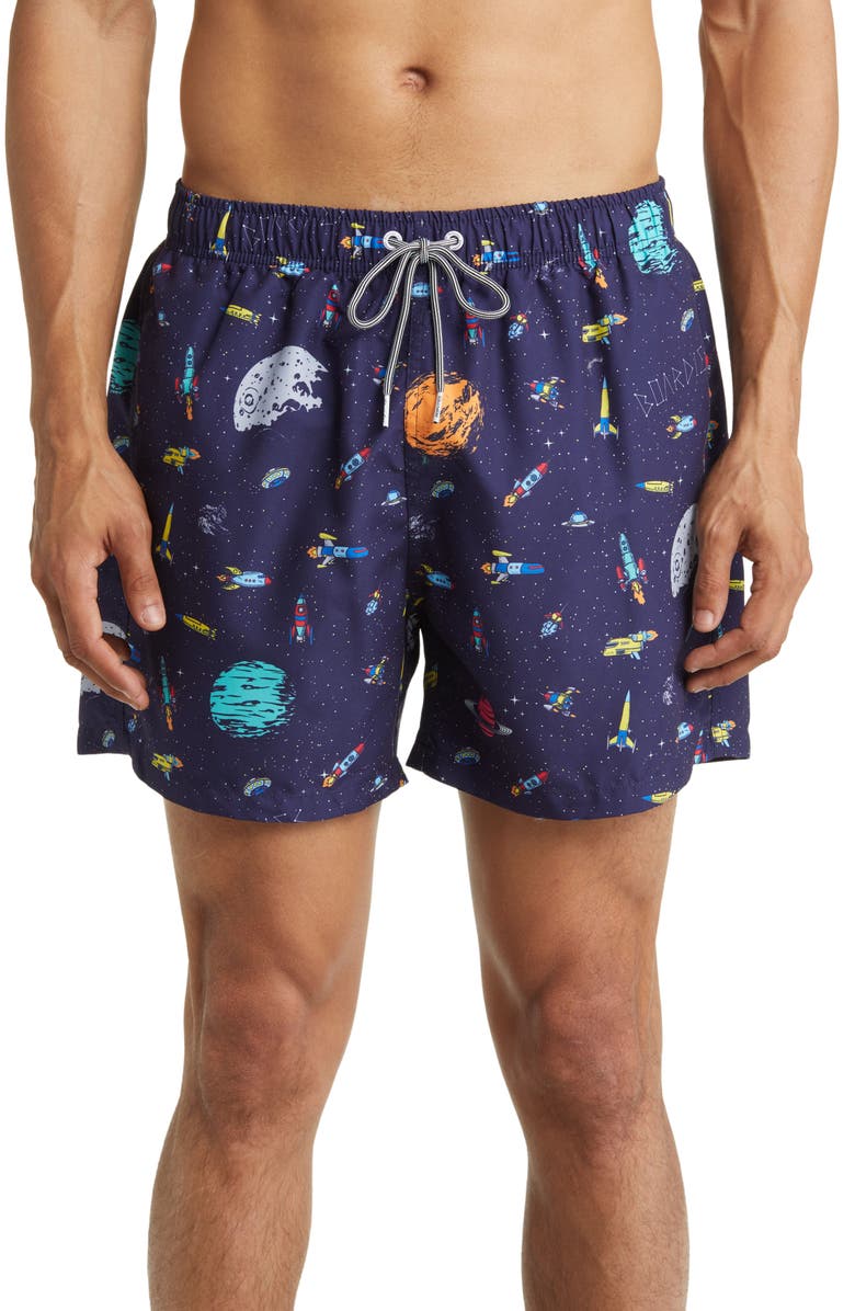 Boardies Rockets Mid Length Swim Trunks, Main, color, 