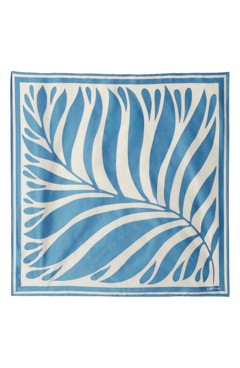 & Other Stories Satin Scarf, Alternate, color, Blue Medium Dusty