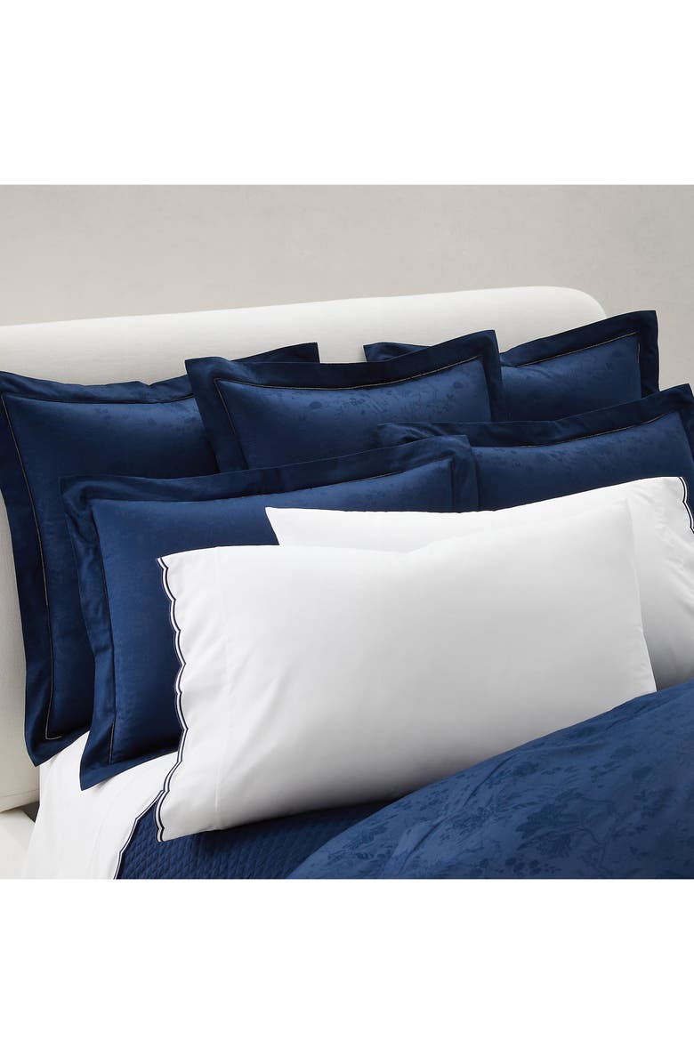 Ralph Lauren Bethany Floral Jacquard Flat Sheet, Alternate, color, 