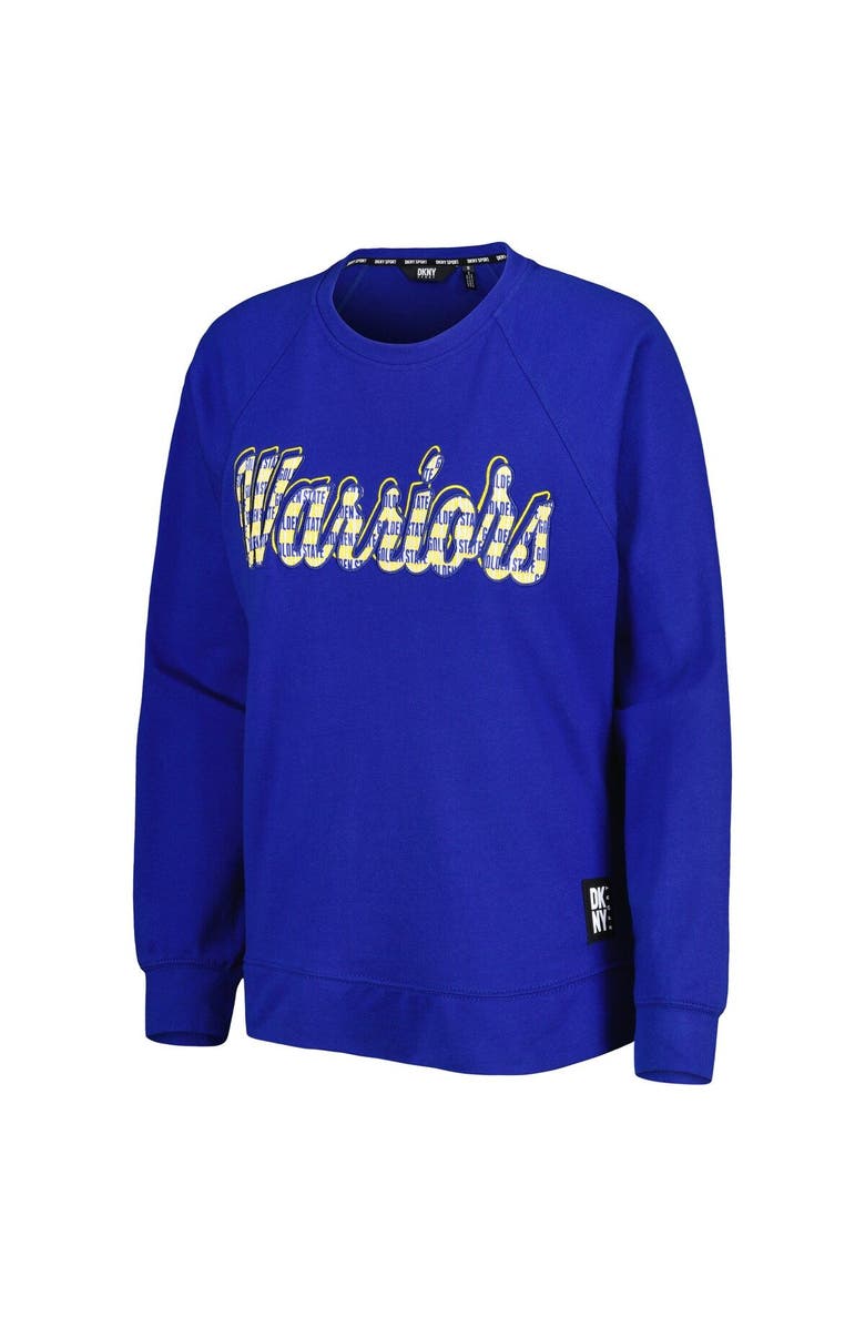 DKNY SPORT Women's DKNY Sport Royal Golden State Warriors Regina Raglan Pullover Sweatshirt, Alternate, color, Royal