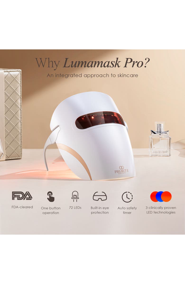Project E Beauty Lumamask Pro LED Light Therapy Face Mask, Alternate, color, White
