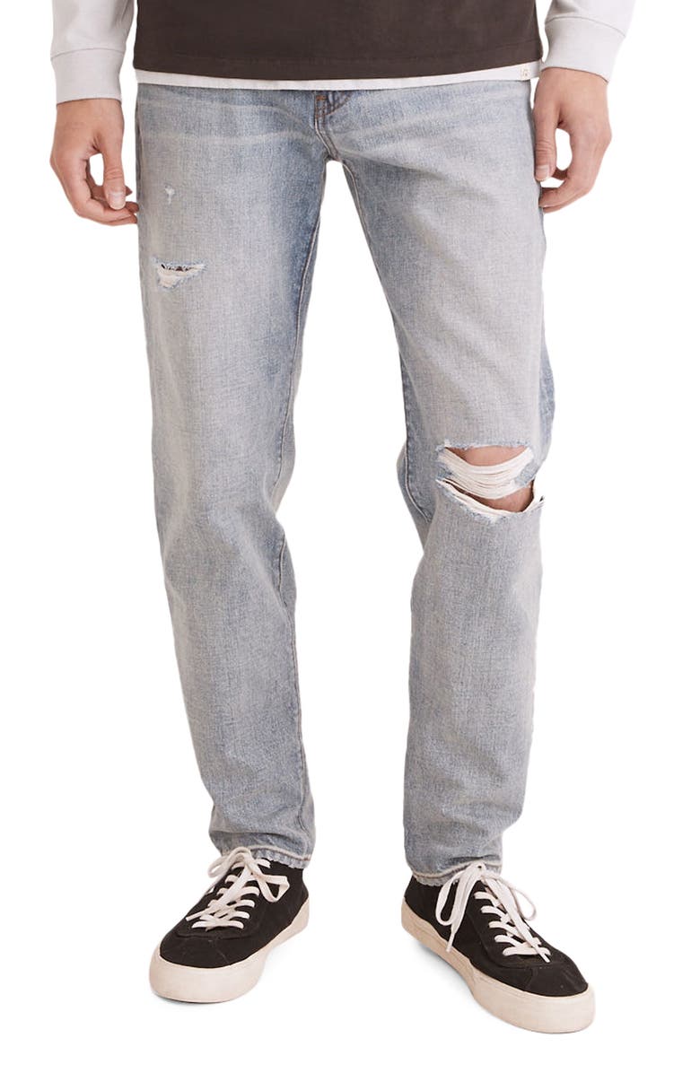 Madewell Men's Relaxed Ripped Taper Jeans, Main, color,