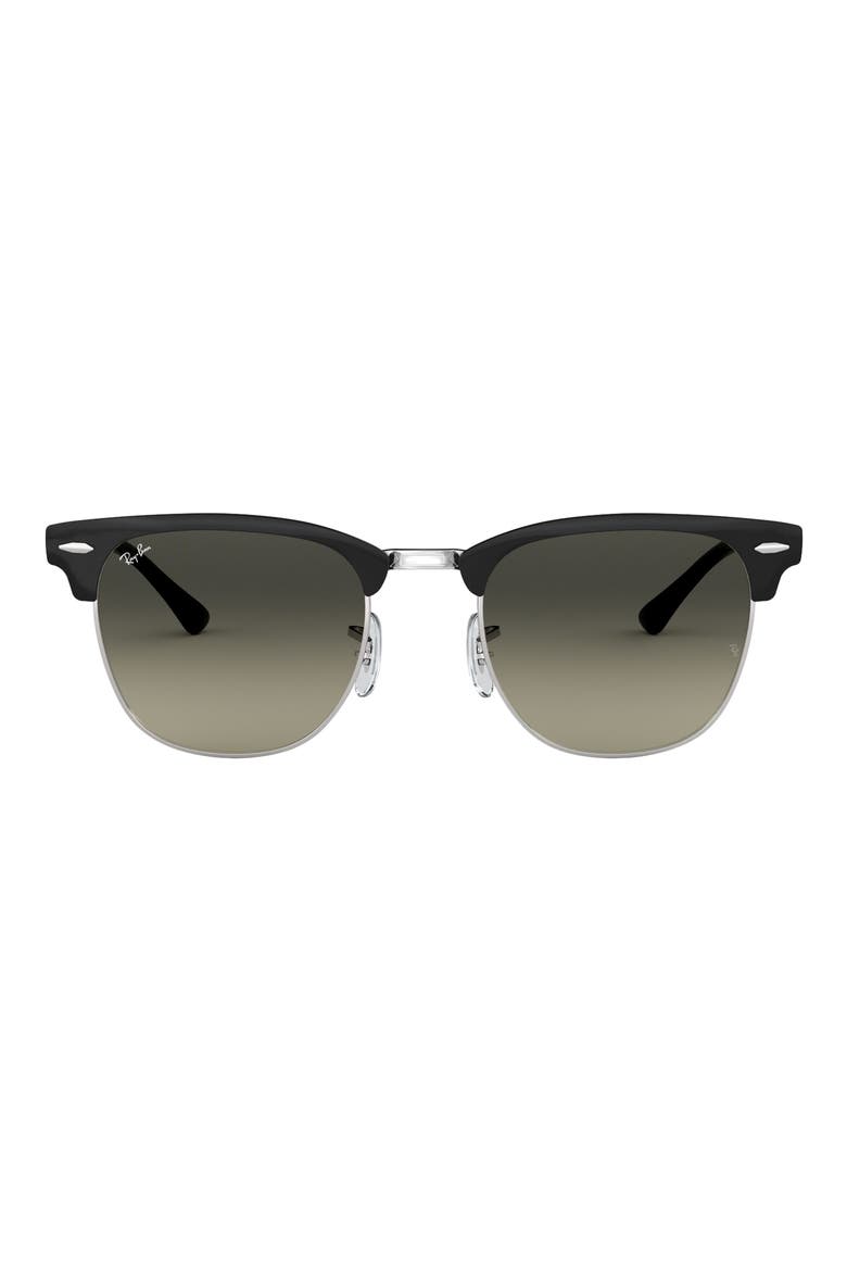 Clubmaster 51mm Sunglasses, Main, color, SILVER/ BLACK/ GREY GRADIENT