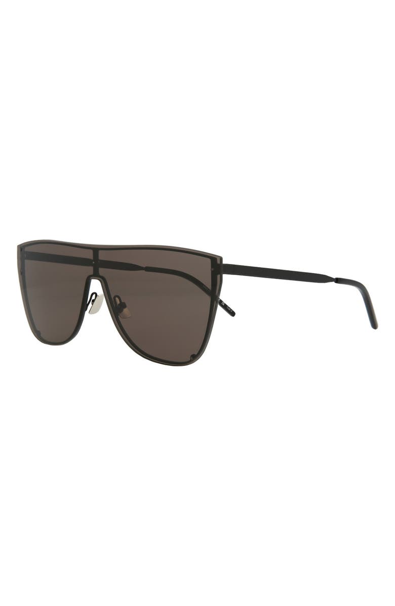 Saint Laurent 99mm Shield Sunglasses, Alternate, color,