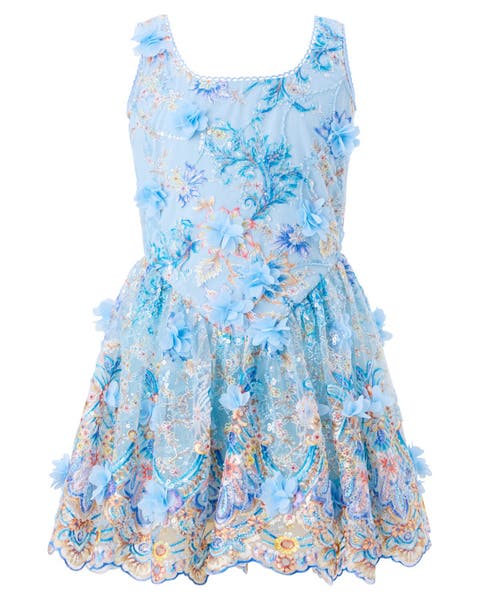 Caitlyn Embroidered Mini Dress