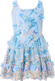 Marlo Kids Caitlyn Embroidered Mini Dress