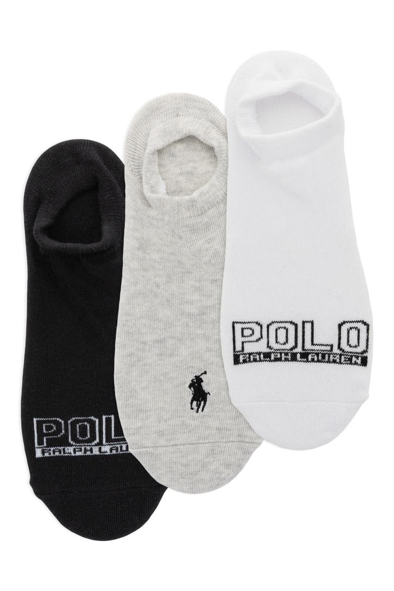 Assorted 3-Pack No-Show Socks, Main, color, IVORY MULTI