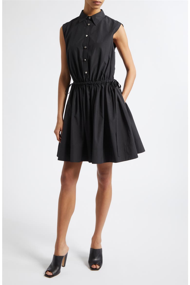 Tristan Sleeveless Shirtdress, Main, color, BLACK