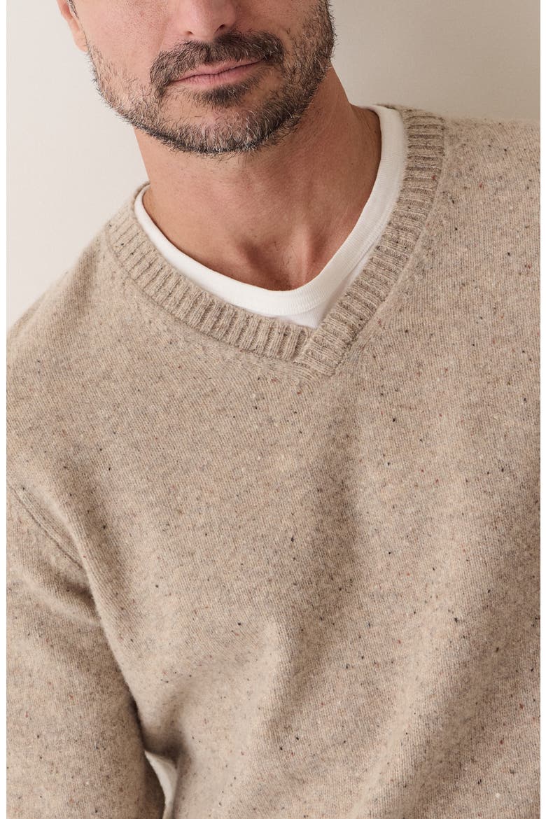 Neppy Merino Wool V-Neck Sweater, Alternate, color, RYEWATER