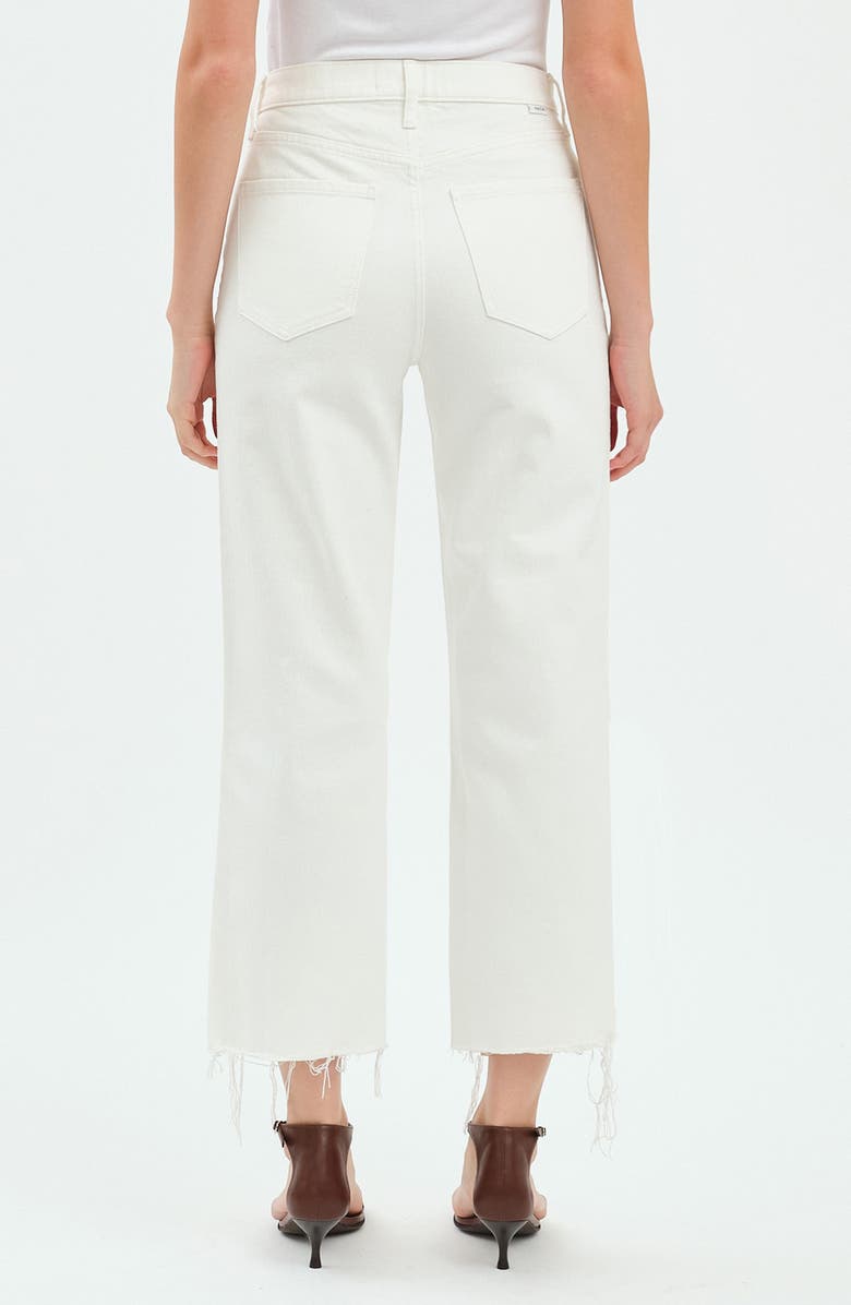 DAZE Pleaser High Waist Raw Hem Crop Jeans, Alternate, color, Lamb