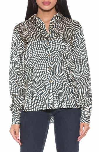 Alexia Admor Rylin Silky Front Button Blouse