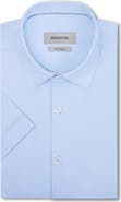 Bugatchi Miles OoohCotton® Solid Short Sleeve Button-Up Shirt
