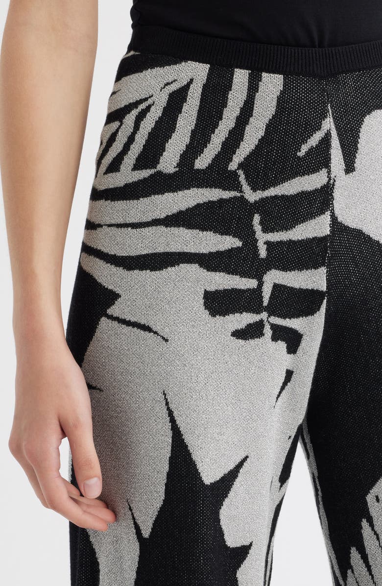 525 america Hunter Palm Tree Wide Leg Pants, Alternate, color, Black Multi