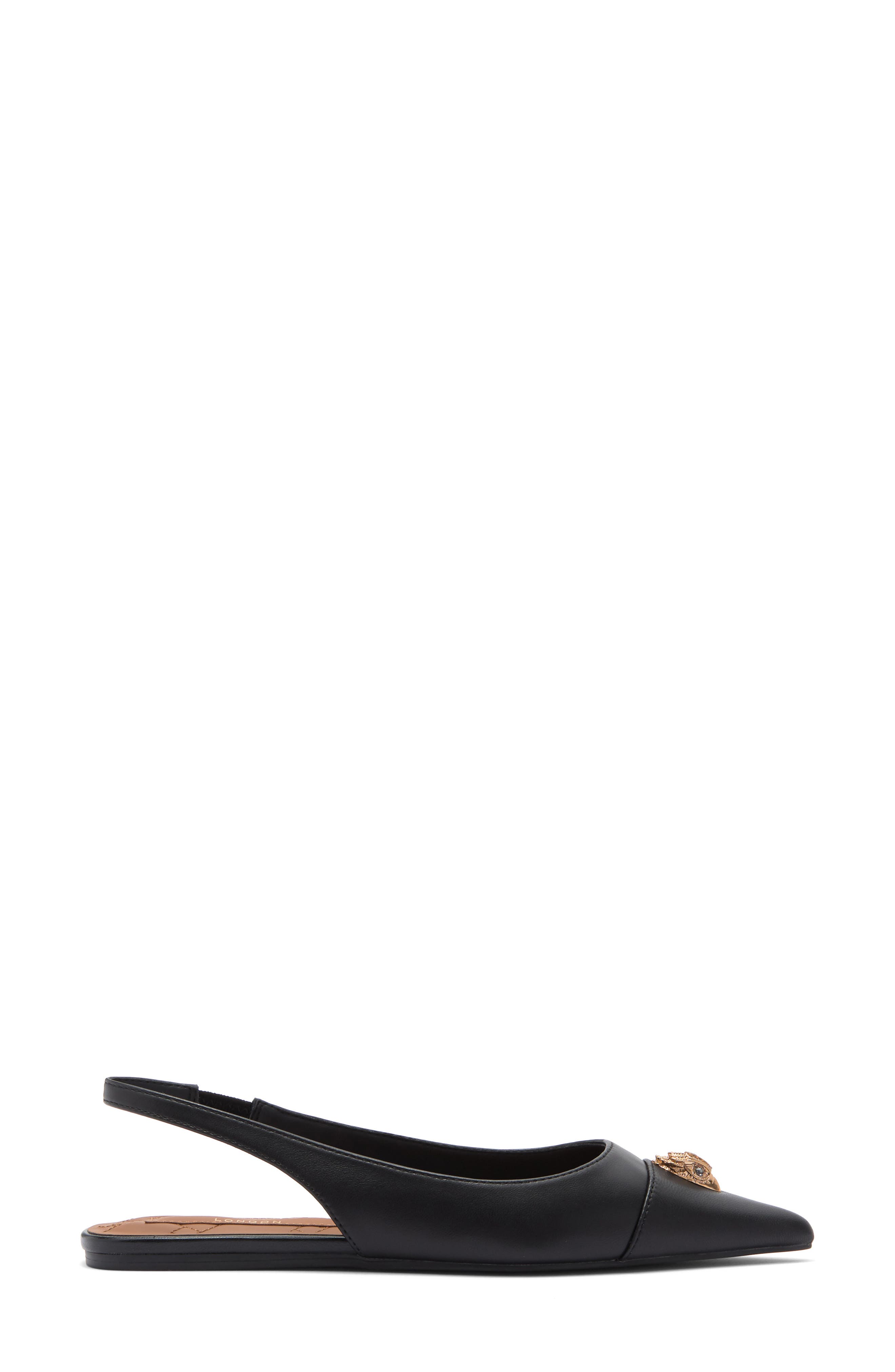 Kurt Geiger London Belgravia Eagle Slingback Flat, Alternate, color, Black
