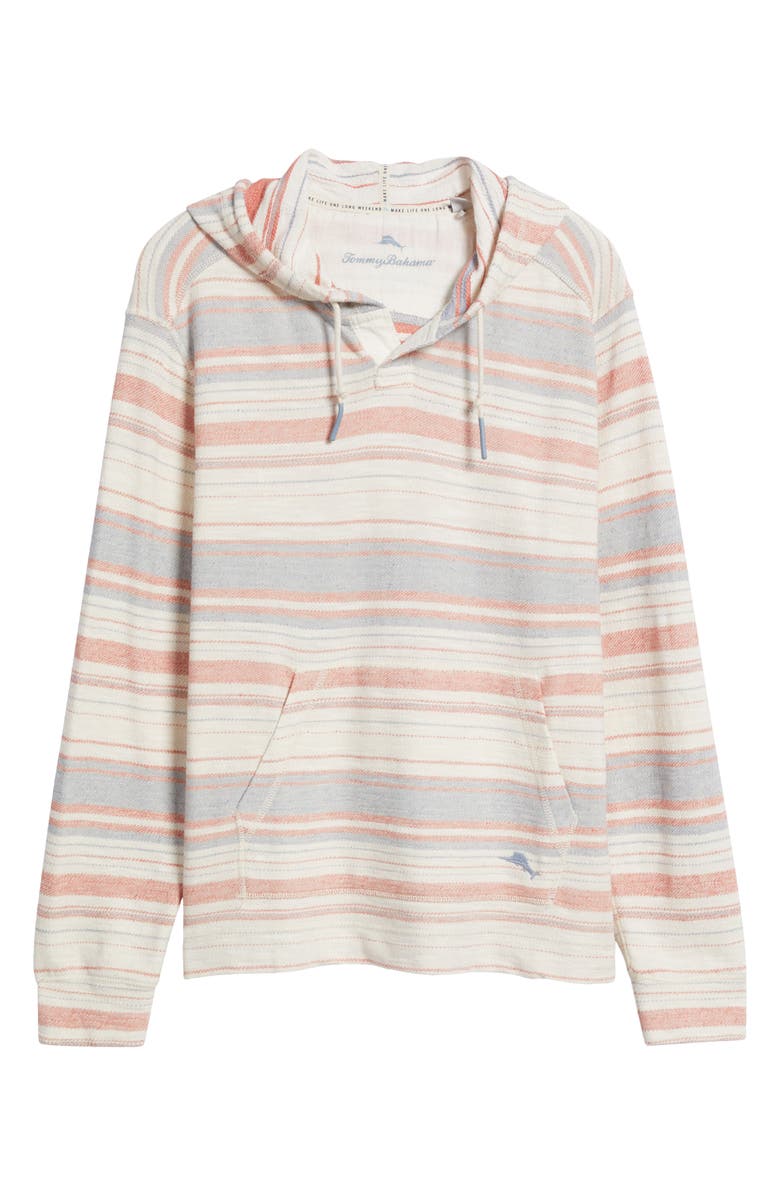 Tommy Bahama Coral Coastline Baja Stripe Cotton Hoodie, Main, color, 