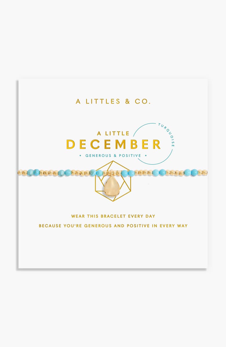 A Littles & Co Birthstone A Little December Bracelet in Gold-Tone Plating, Alternate, color, Metallic Gold