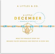 A Littles & Co Birthstone A Little Bracelet in Gold-Tone Plating