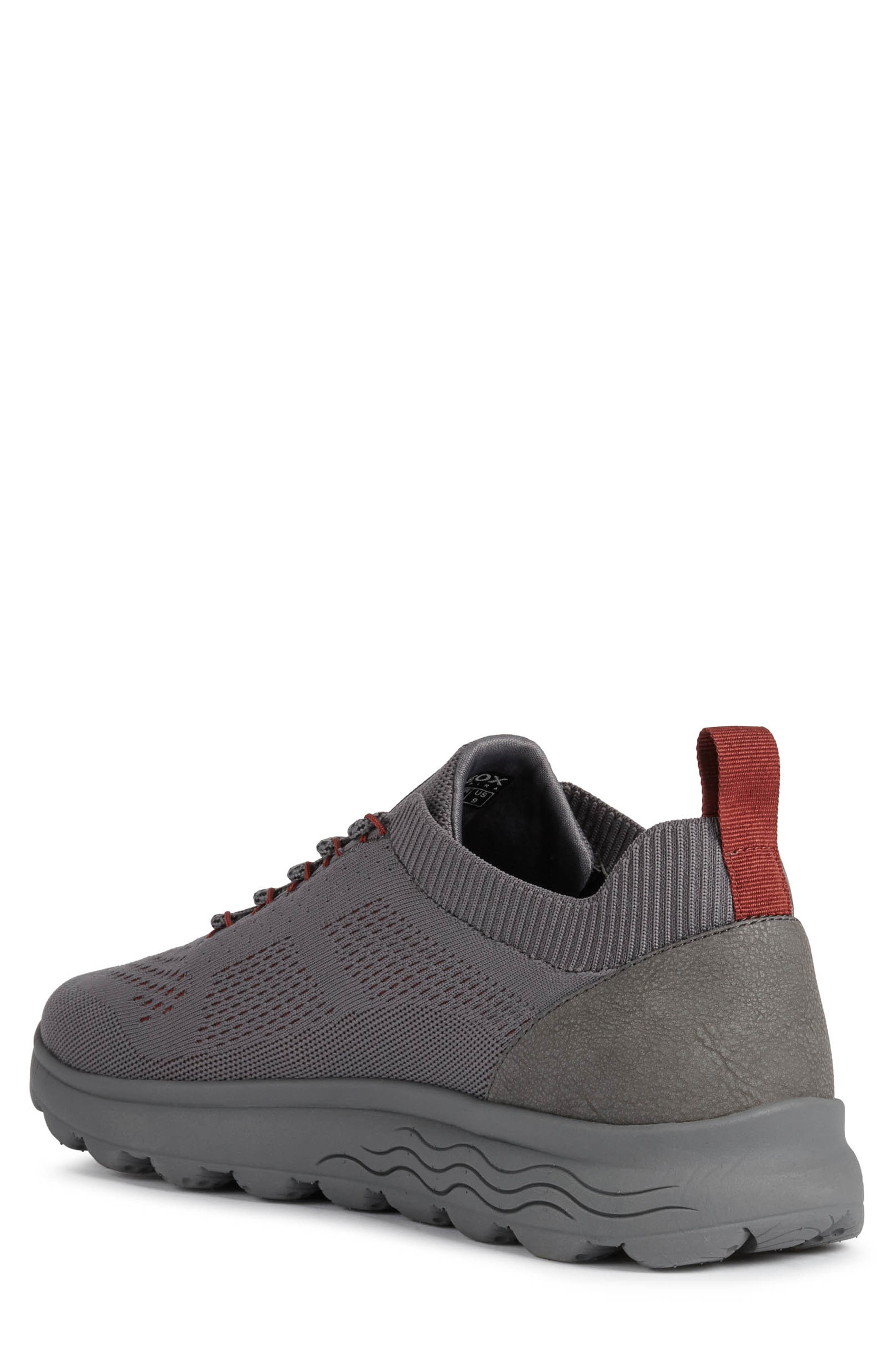 Spherica Sneaker, Alternate, color, GREY/ DARK RED