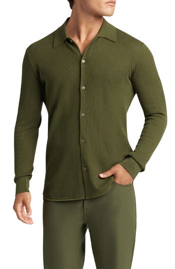 Shop Goodlife Mini Waffle Long Button-up Shirt