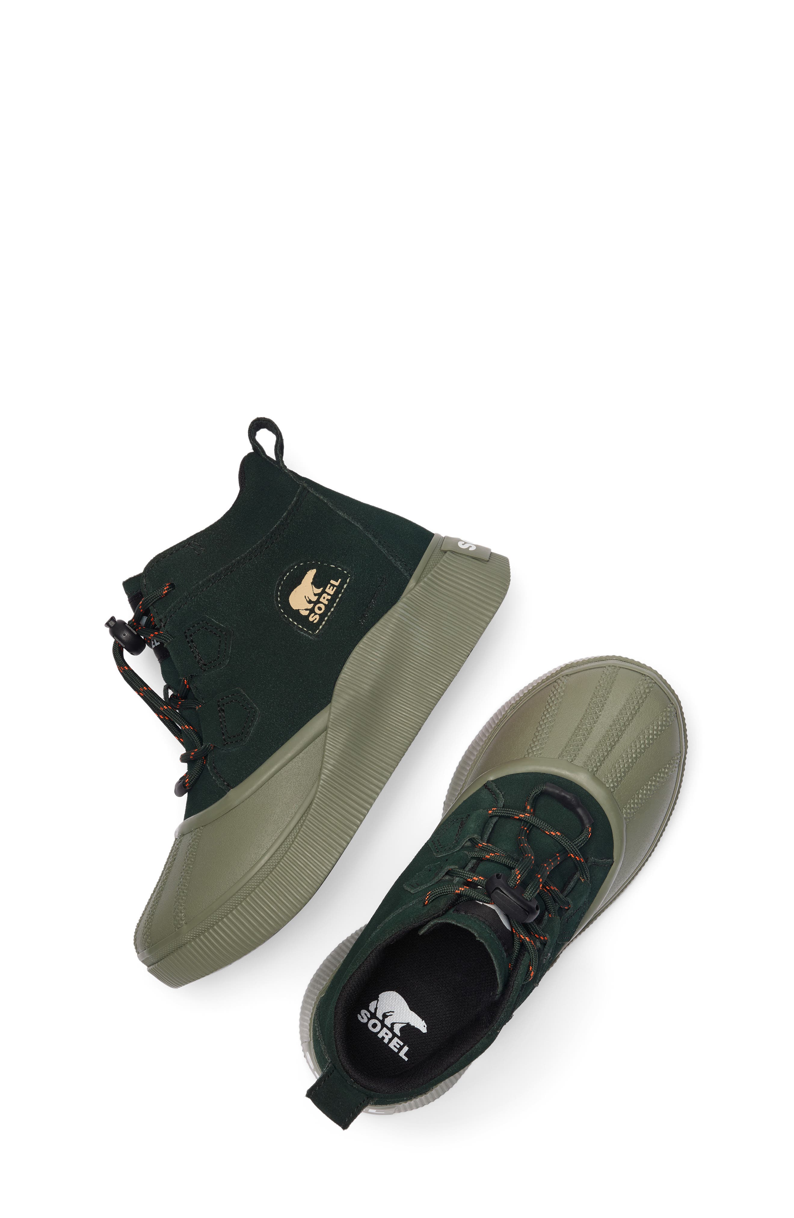 Kids' Out N About IV Strap Waterproof Boot, Alternate, color, DEEP WOODS/ STONE GREEN
