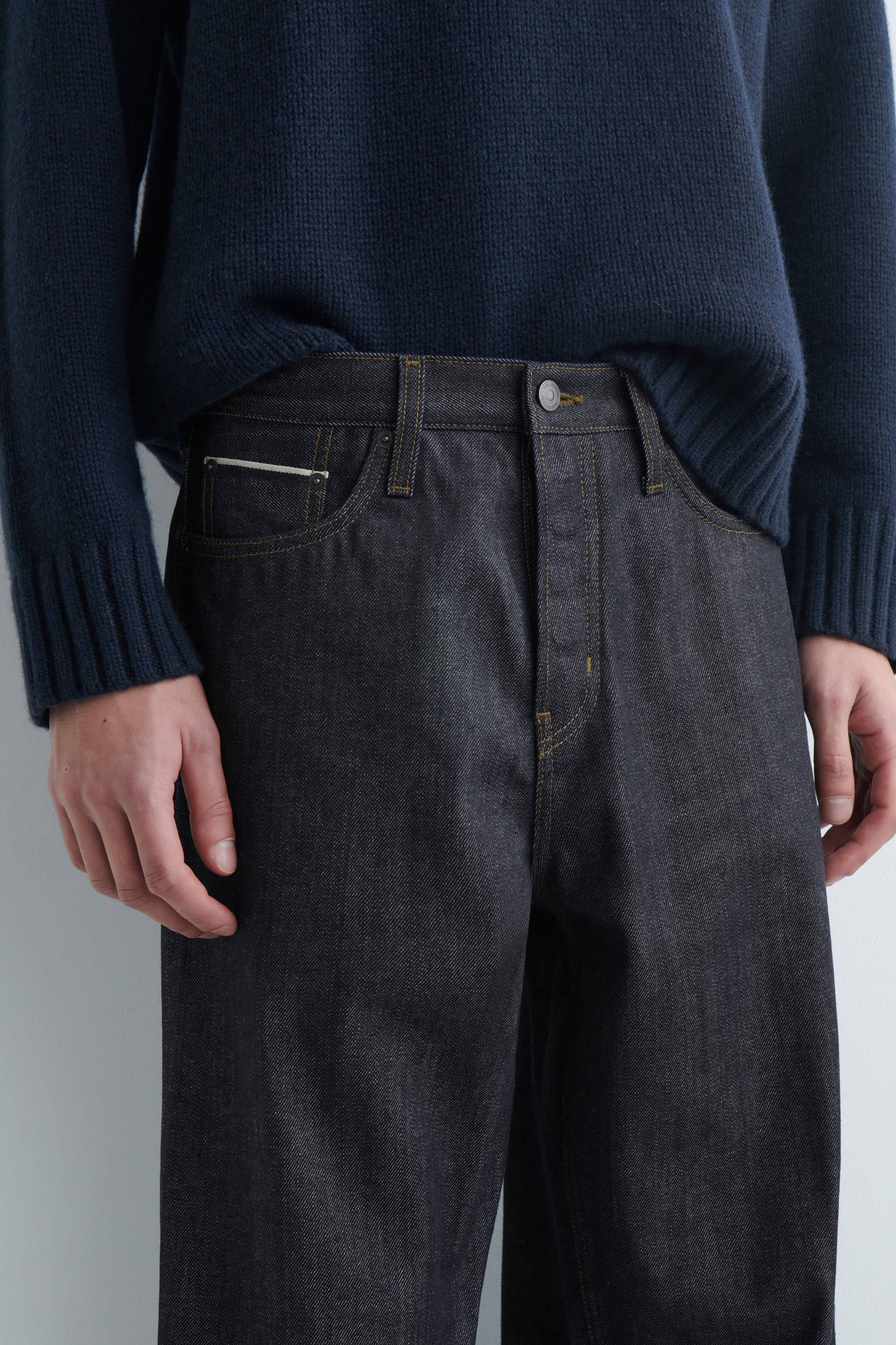 Rider Raw Selvedge Relaxed-Fit Straight-Leg Jeans - image 2
