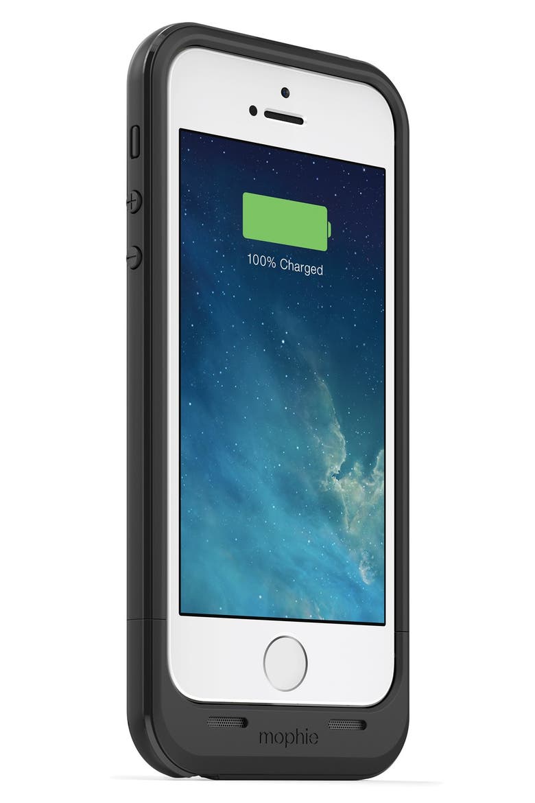 'juice pack plus' iPhone 5/5s charging case, Alternate, color, BLACK