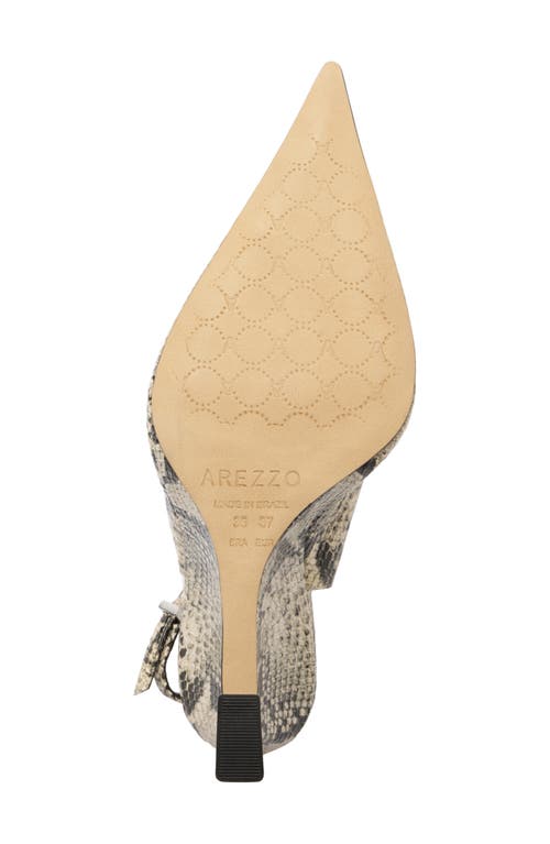 Arezzo Rowen Slingback Pointed Toe Wedge Pump In Animal Print