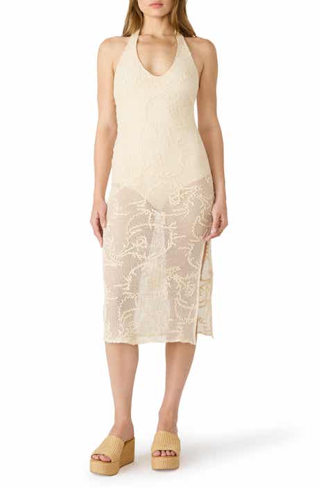 Ofelia Open Stitch Halter Dress