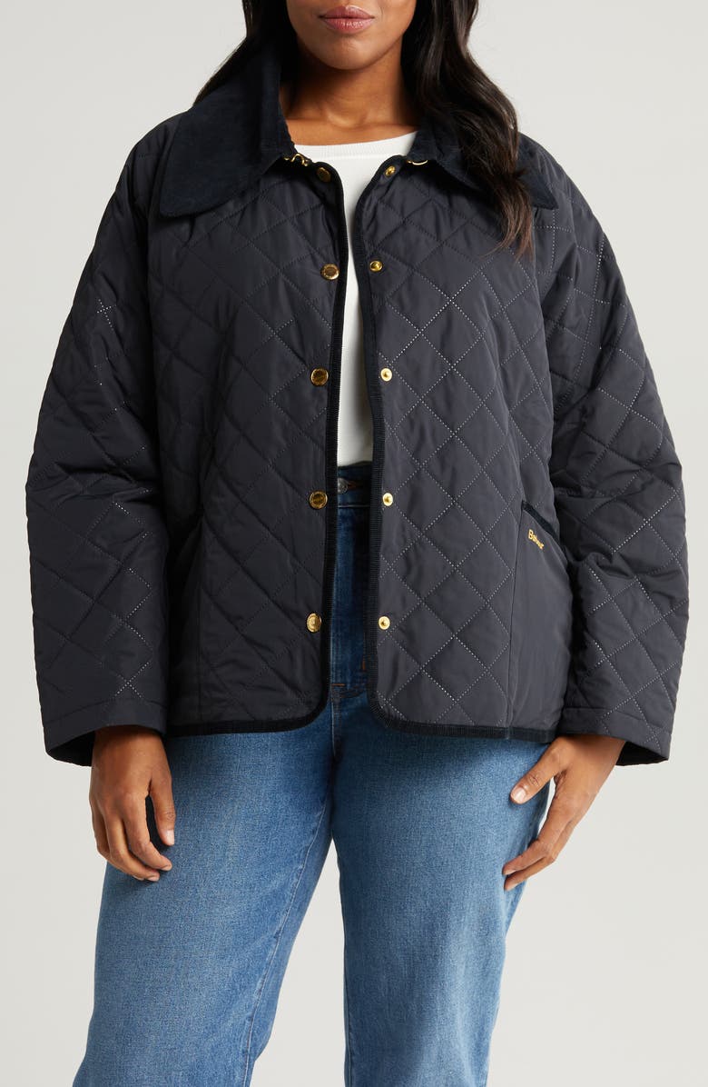 Barbour Gosford Velvet Collar Quilted Jacket, Main, color, 