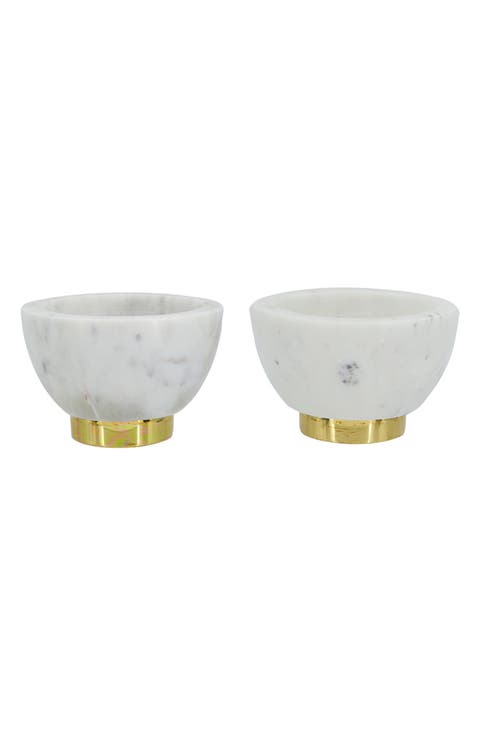 Set of 2 Marble Bowls