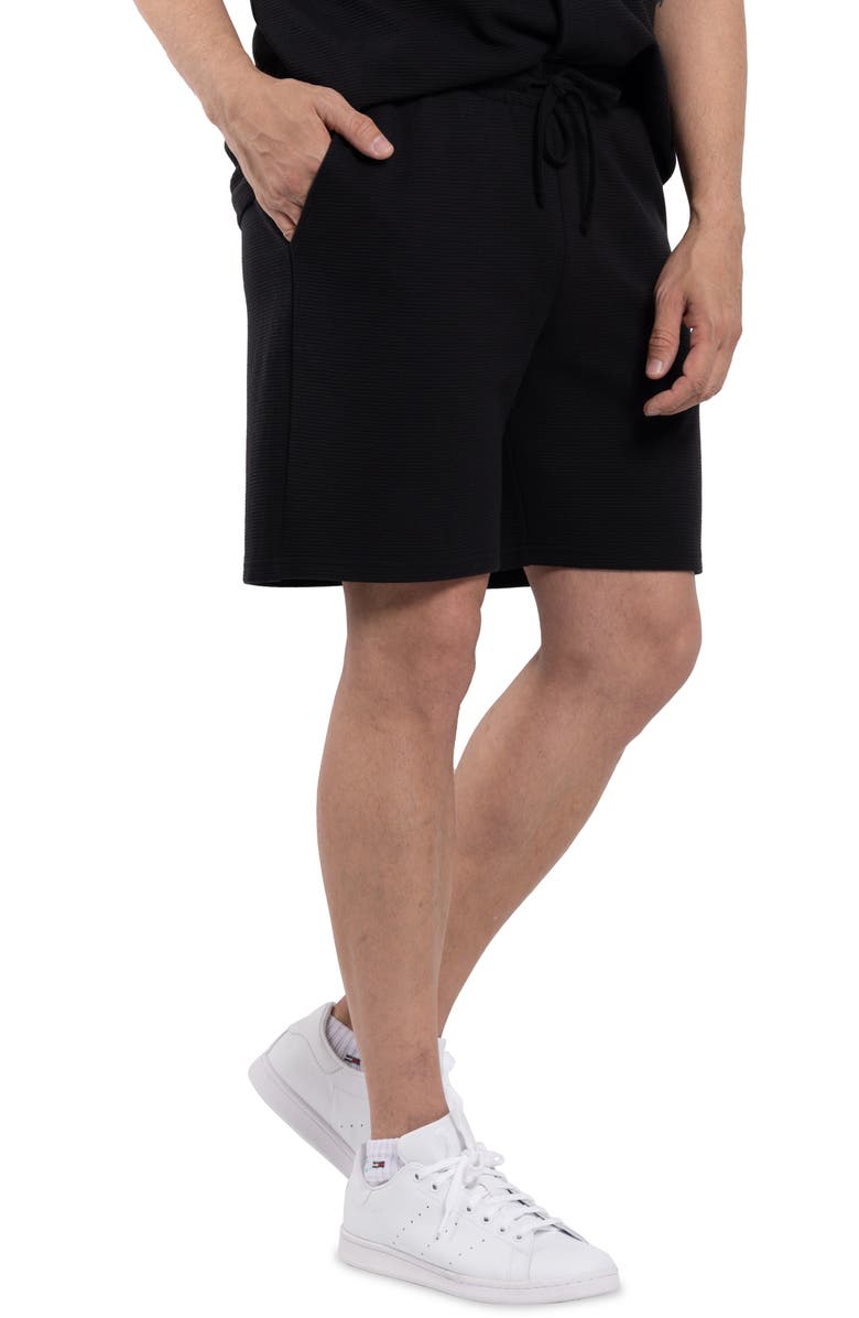 Spring + Mercer Textured Golf Shorts, Alternate, color, Black