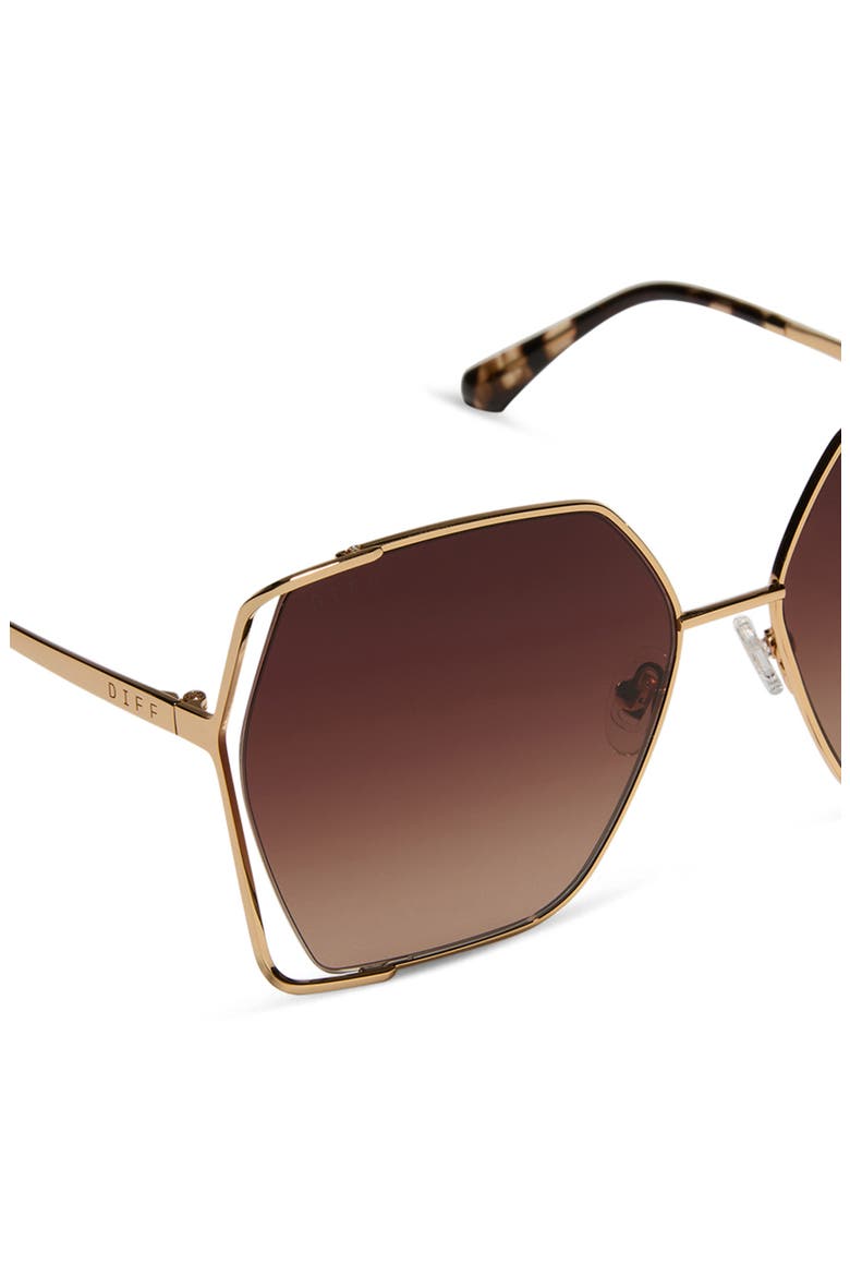 Donna IV 61mm Gradient Square Sunglasses, Alternate, color, BROWN GRADIENT