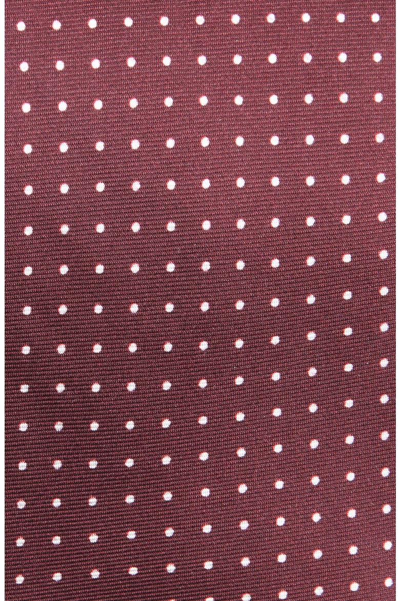 Polka Dot Silk Tie, Alternate, color, MAROON