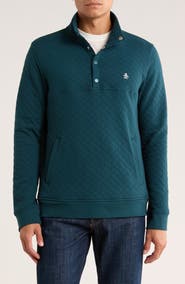 Original Penguin Quilt Stitch Button Half Jacket