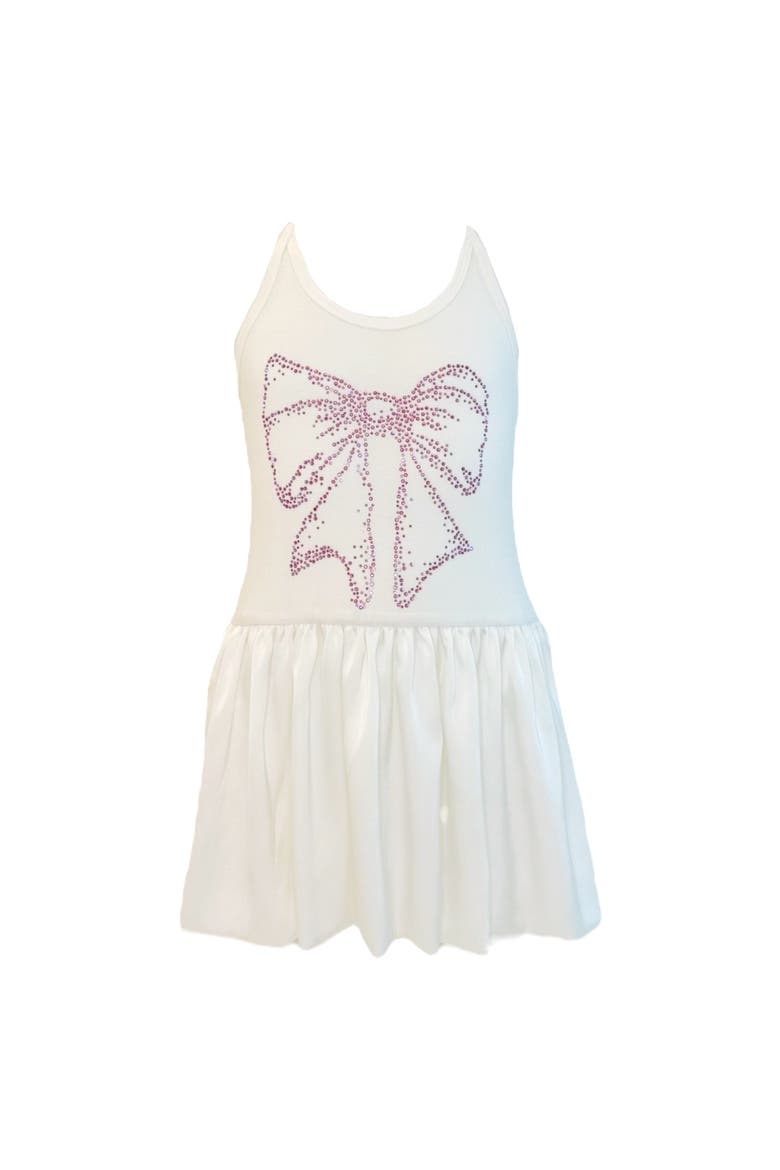 Crystal Bow Bubble Dress, Main, color, Pink