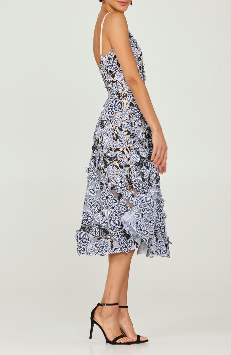 HELSI Mia Plunge Embroidered Midi Dress, Alternate, color,