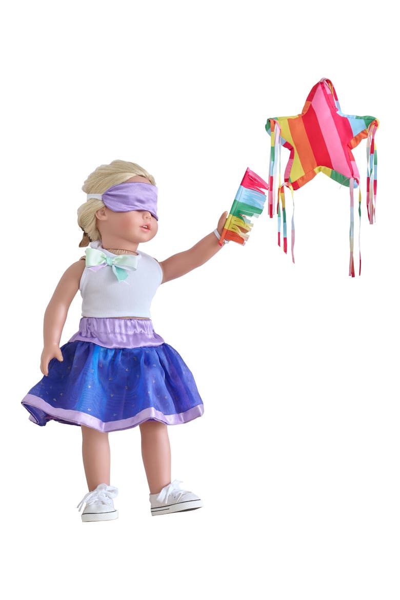 Piñata Birthday Party Outfit & Accessories Playset, Alternate, color, PURPLE