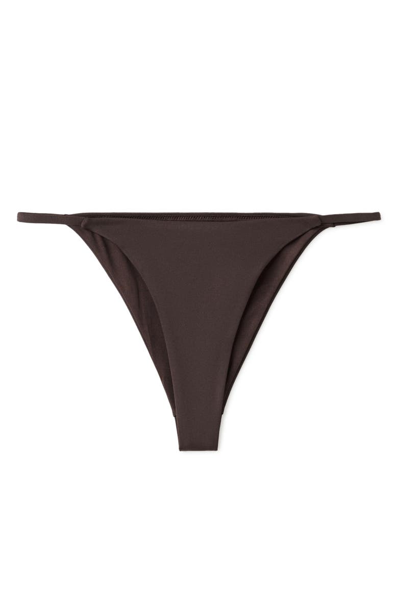 MANGO Scoop Front Bikini Bottoms, Main, color, Brown