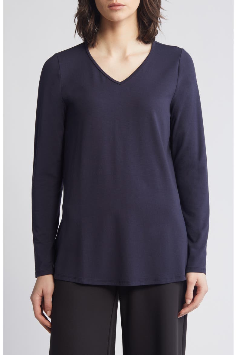 Easy V-Neck Tunic, Main, color, NOCTURNE