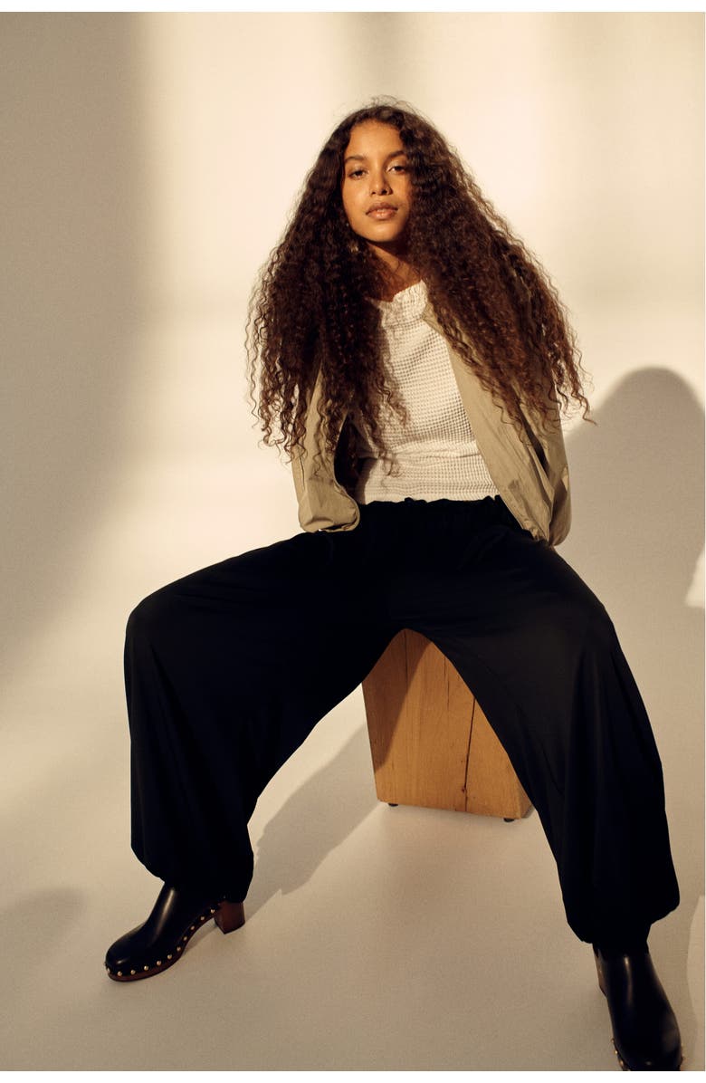 H&M Jersey Balloon Trousers, Alternate, color, Black