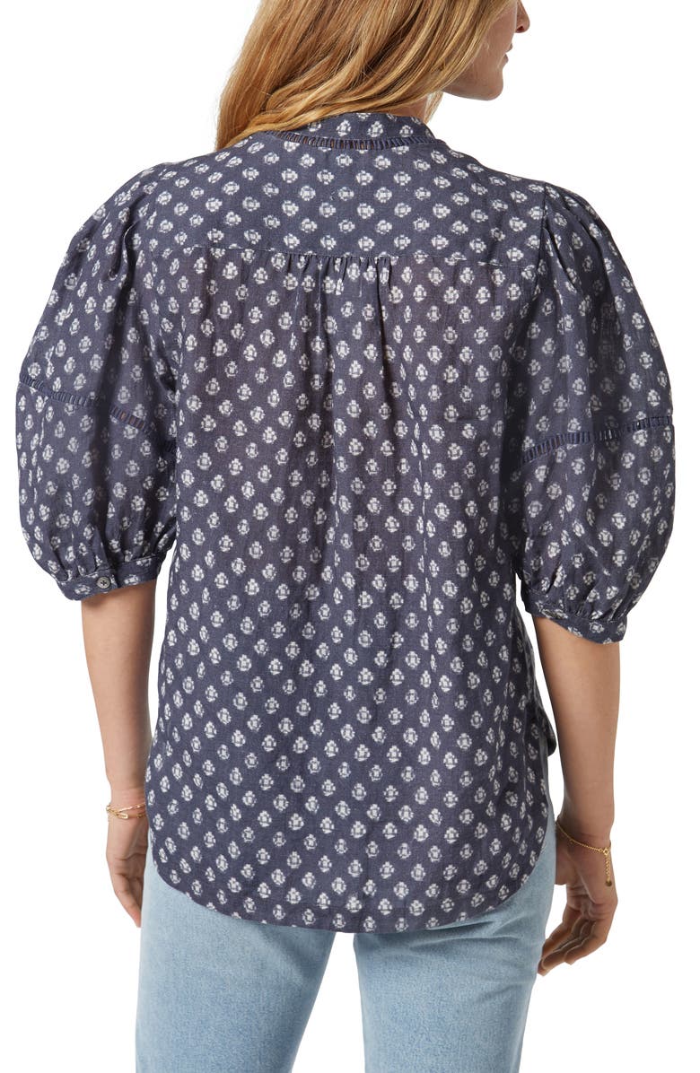 Joie Clarely Print Blouson Sleeve Cotton Top, Alternate, color,